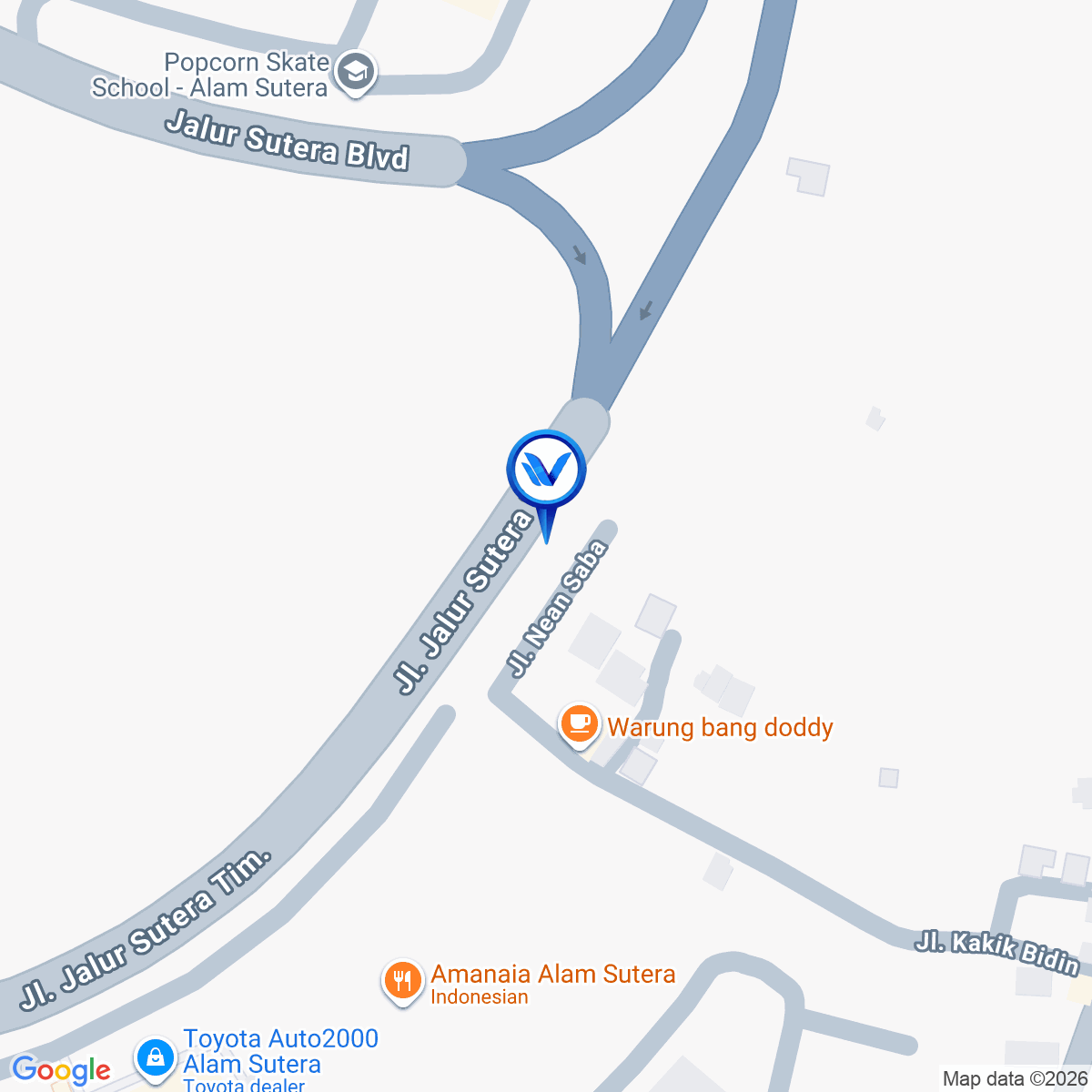 Peta Lokasi Downtown Alam Sutera, Tangerang