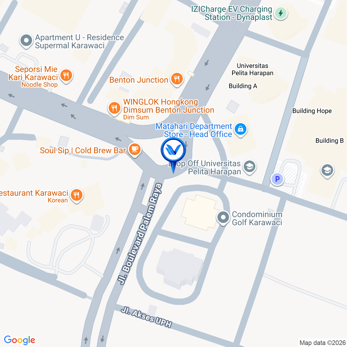 Peta Lokasi Lippo Village Karawaci (LED A), Tangerang