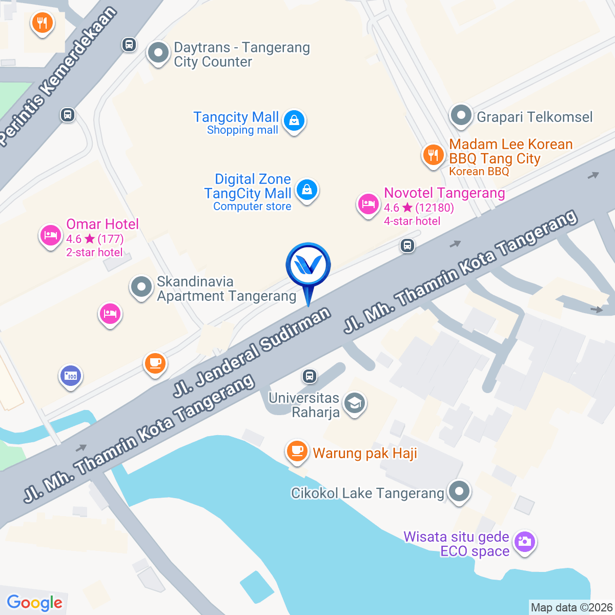 Peta Lokasi Jl. Jend. Sudirman (Tangcity), Tangerang
