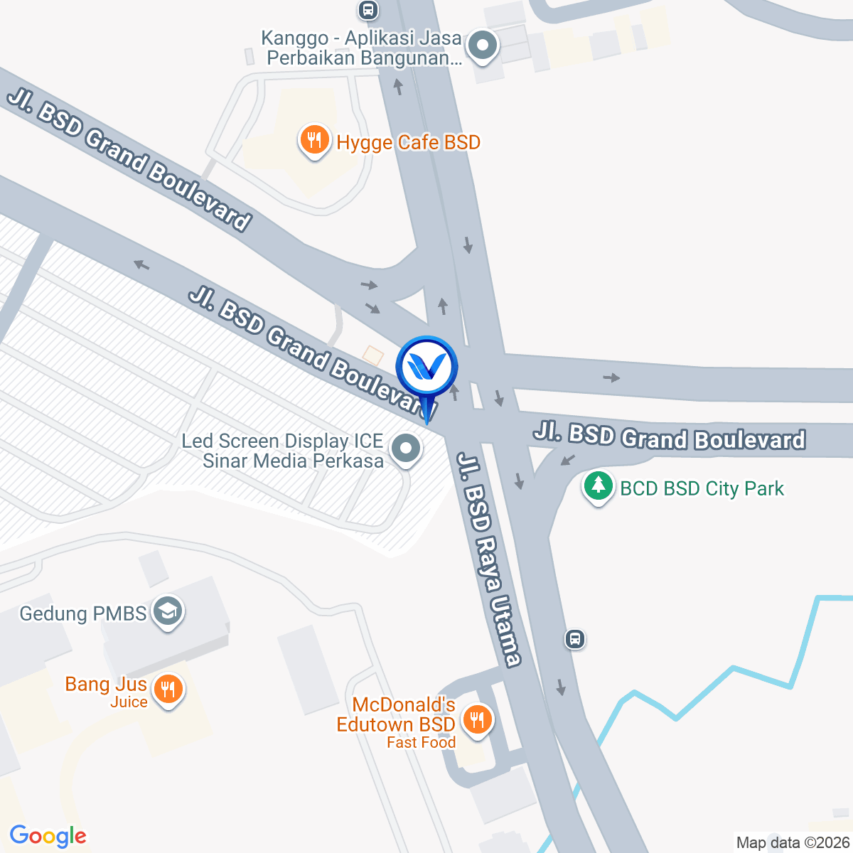 Peta Lokasi Jl. Grand Boulevard Raya, Tangerang