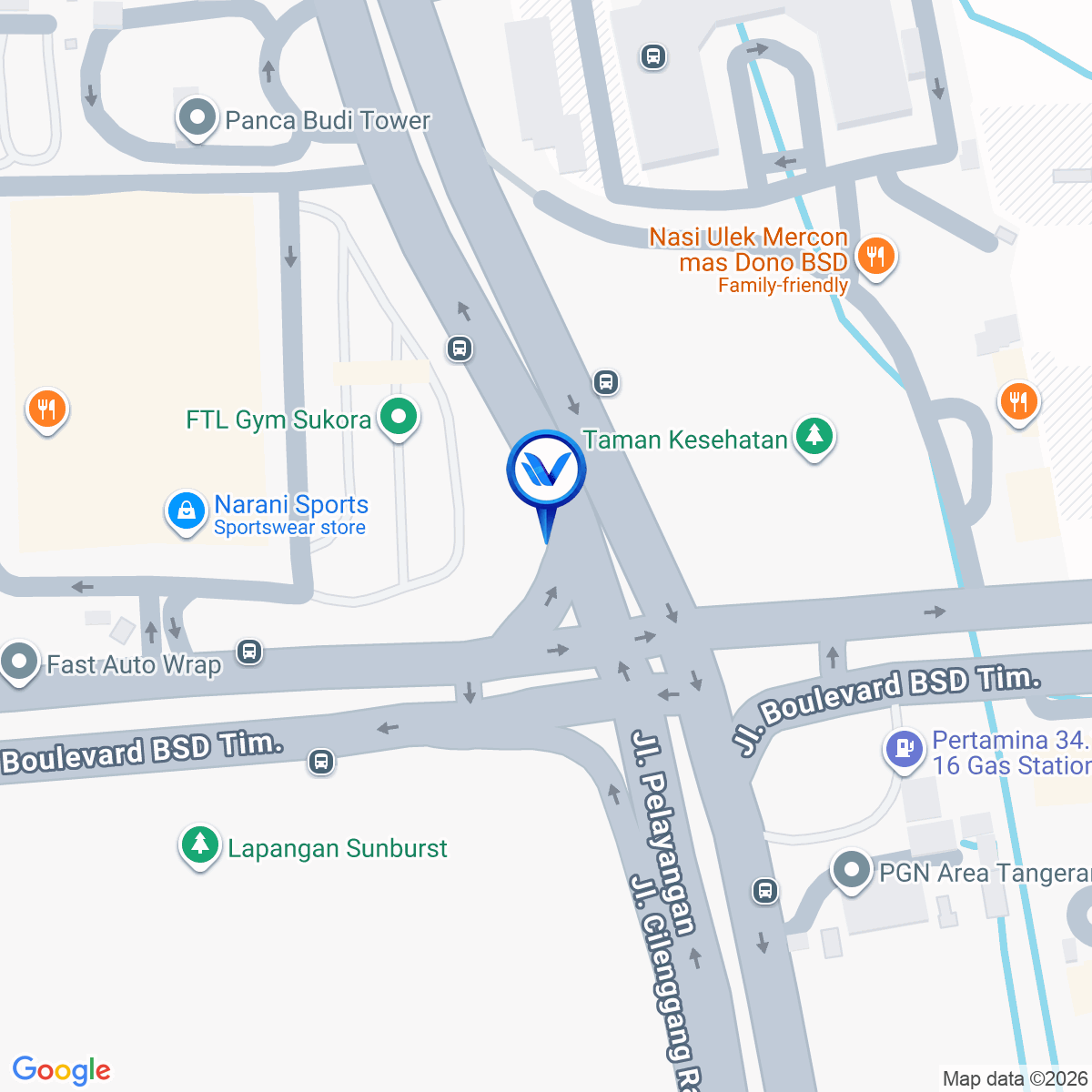 Peta Lokasi Jl. Pahlawan Seribu BSD City, Tangerang Selatan