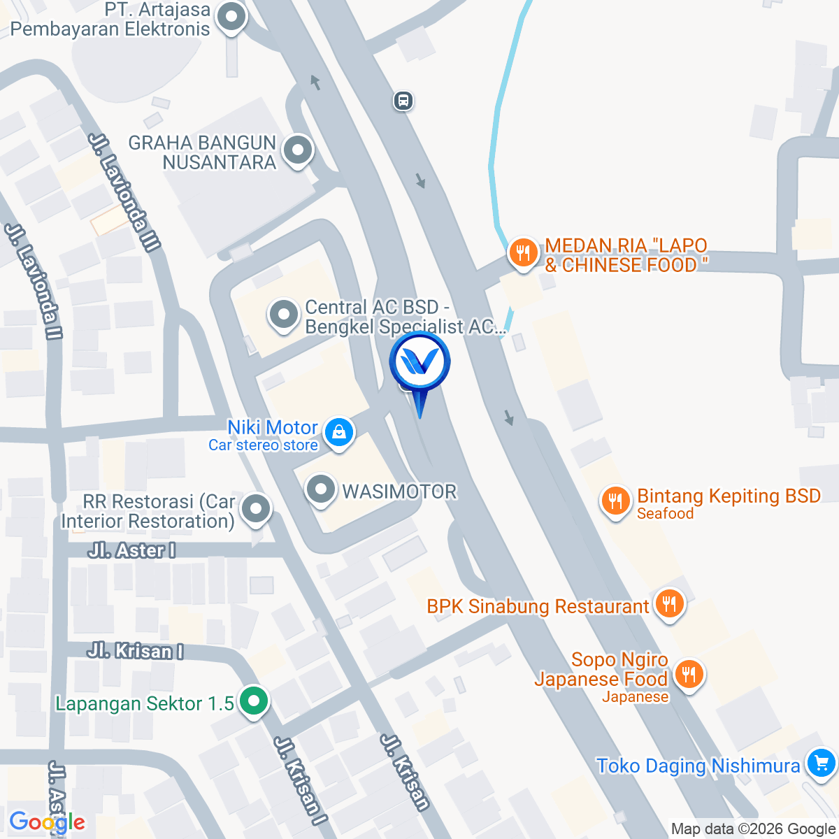 Peta Lokasi Jl. Letnan Sutopo, Tangerang Selatan