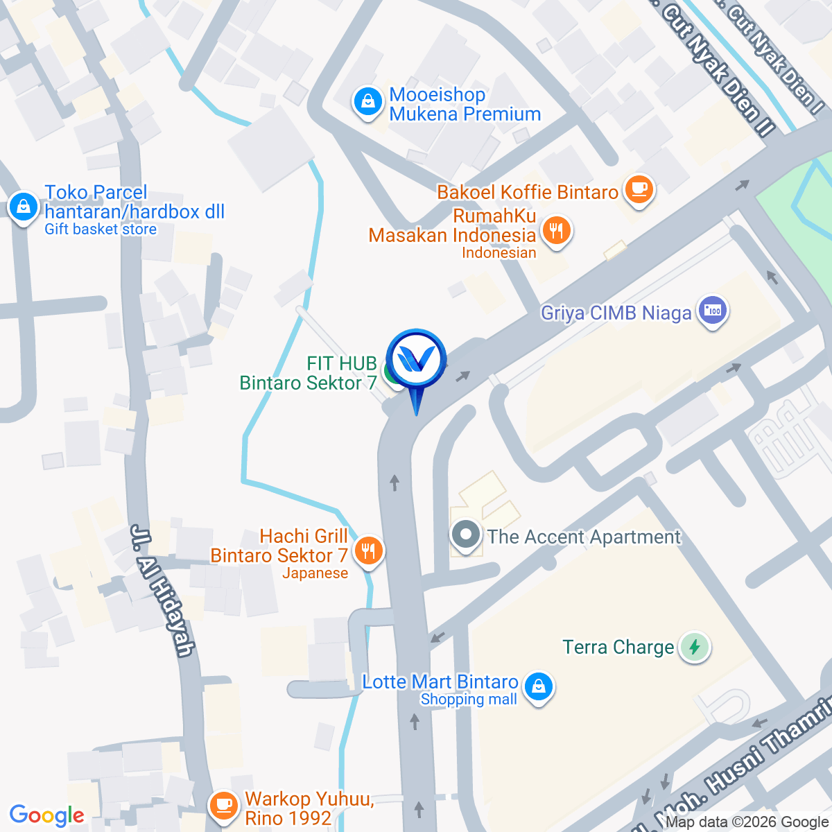 Peta Lokasi JL. Moh Husni Thamrin, Tangerang Selatan