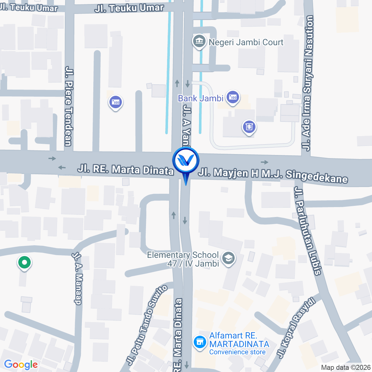 Peta Lokasi JL. RE Martadinata, Jambi