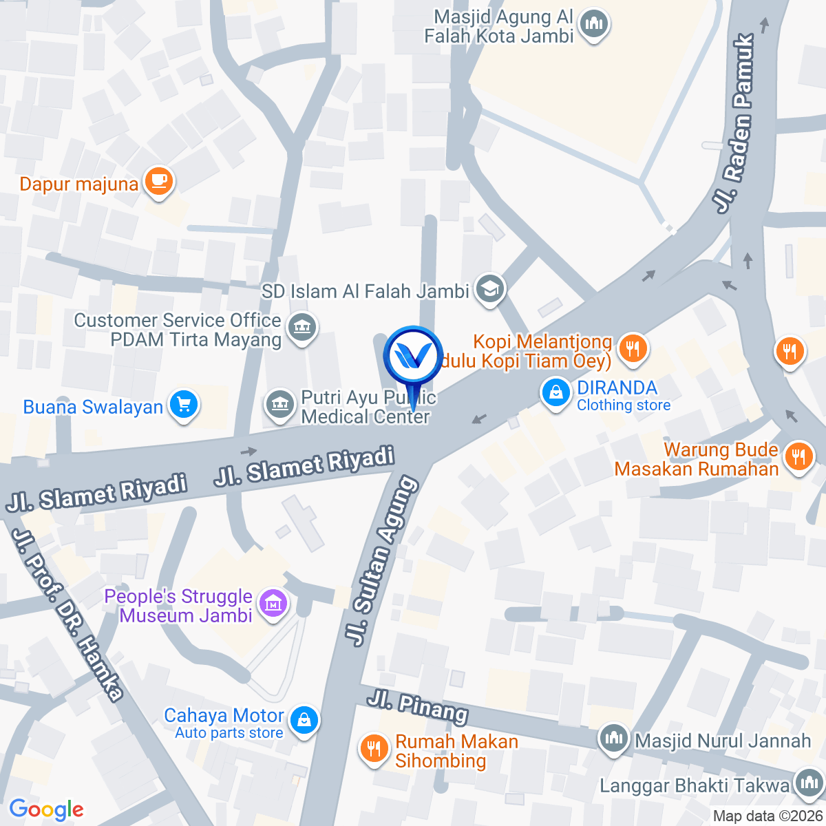 Peta Lokasi Jl. Sultan Thaha (Samping PDAM), Jambi
