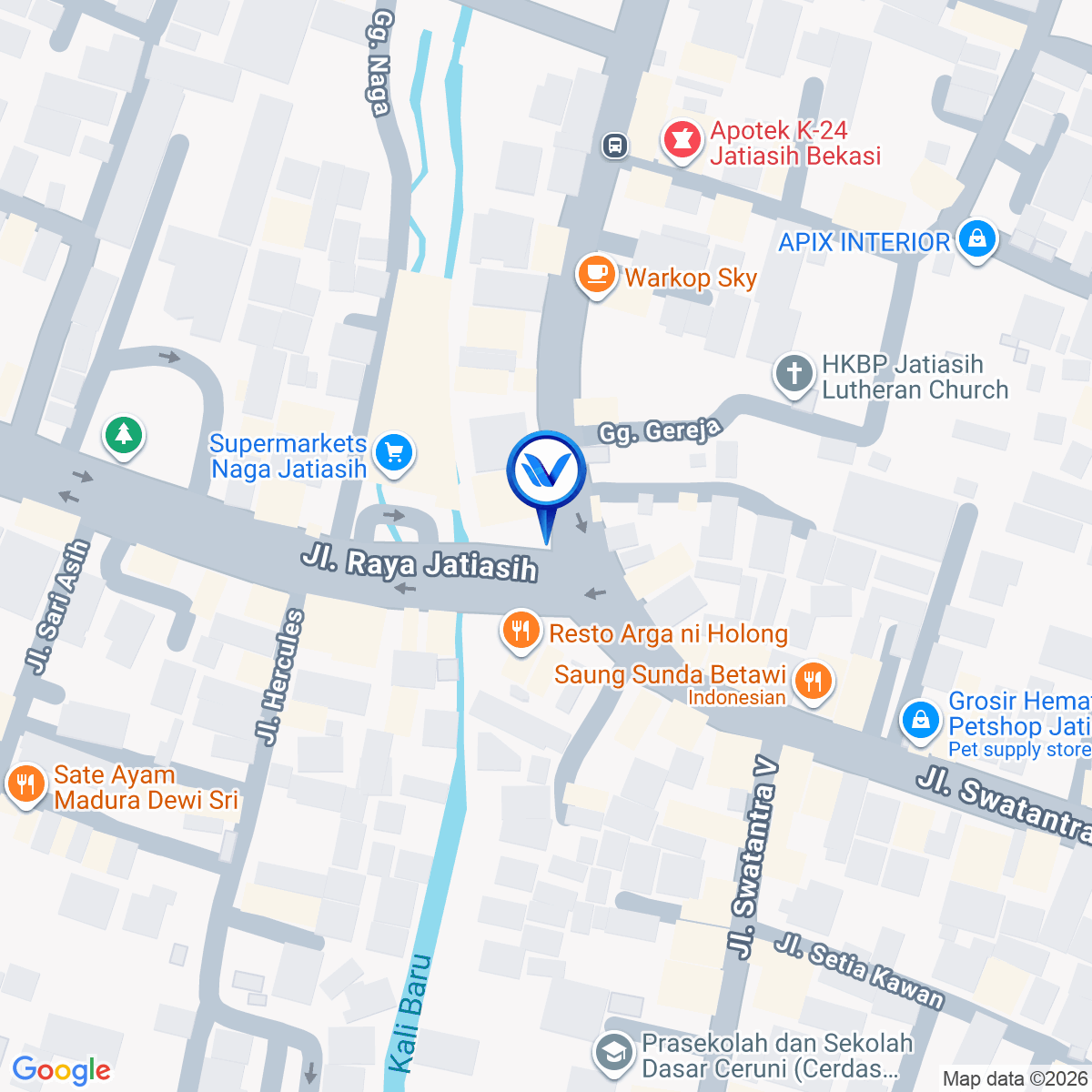 Peta Lokasi Jl. Jati Asih (Depan Pos Polisi Swatantra), Bekasi