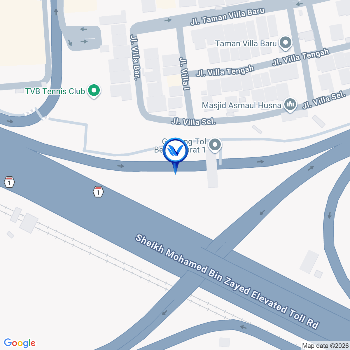 Peta Lokasi Jl. Exit Tol Bekasi Barat 1 (Sebelum Gerbang Tol Satelit Bekasi), Bekasi