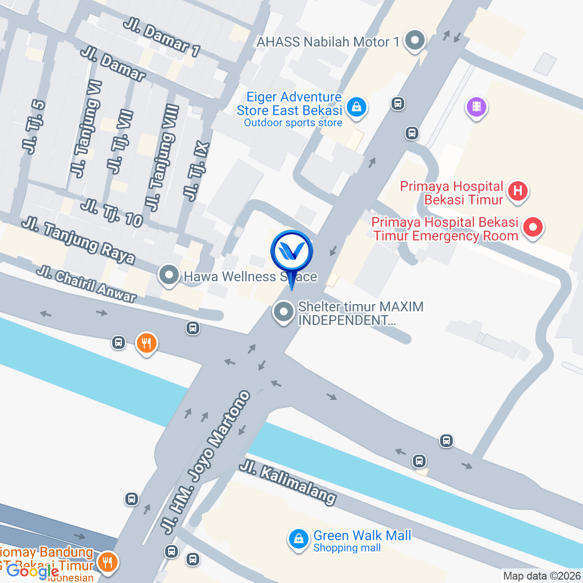 Peta Lokasi Jl. HM Joyomartono (Depan BTC), Bekasi