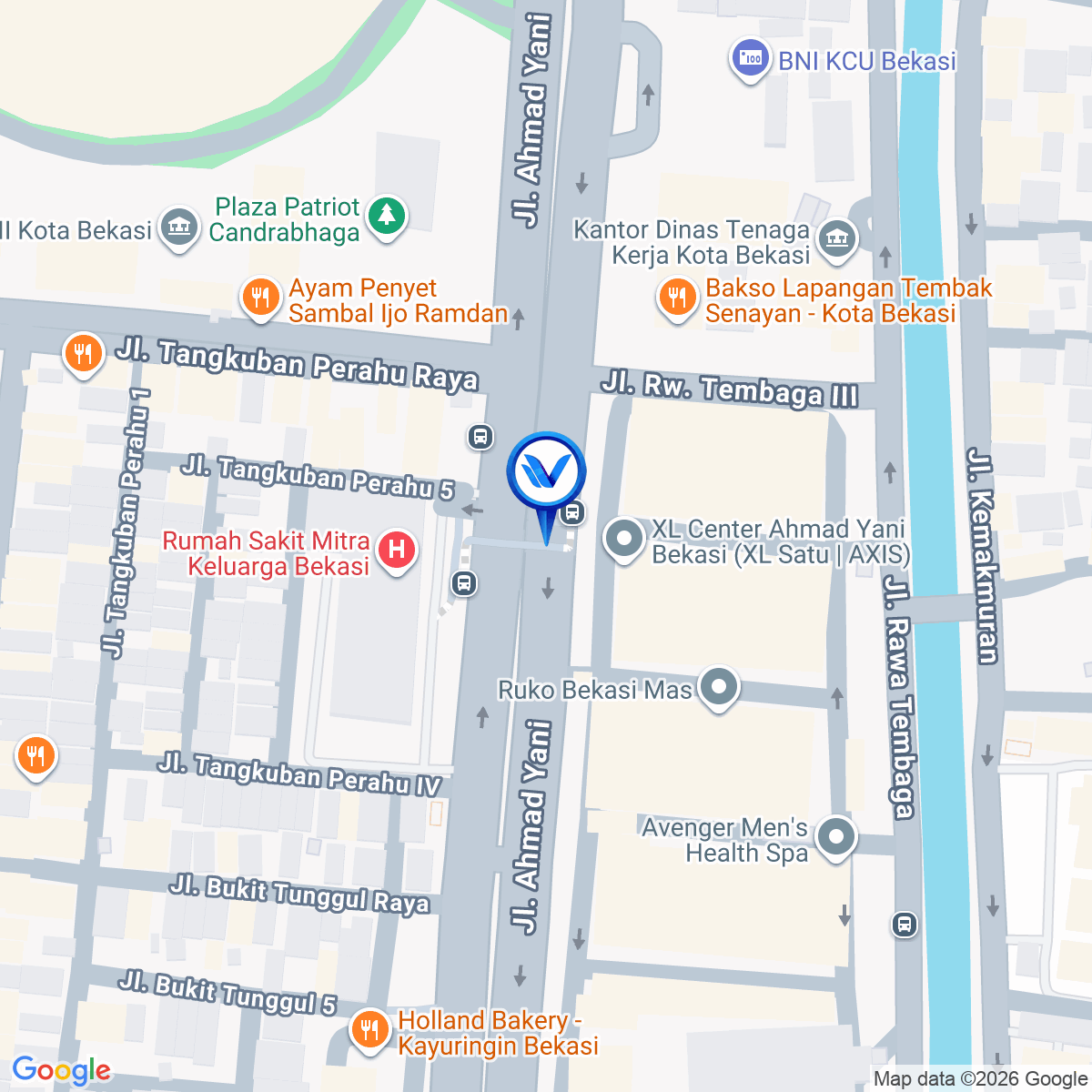 Peta Lokasi Jl. Ahmad Yani - Mitra Keluarga Bekasi, Bekasi