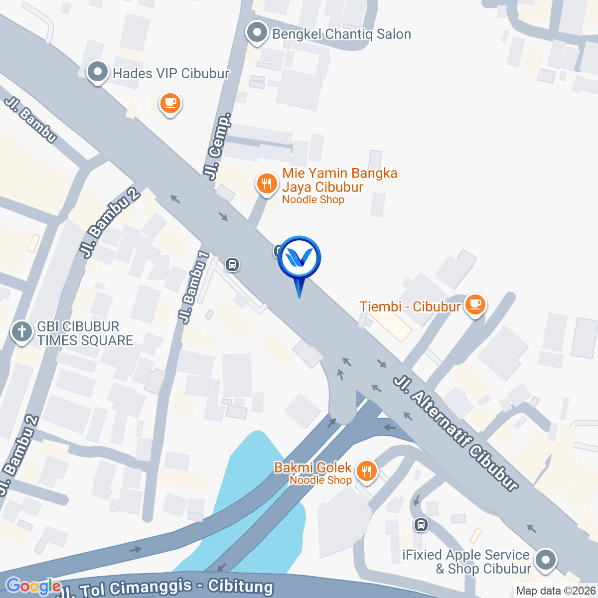 Peta Lokasi Jl. Transyogi (Exit Tol Jatikarya), Bekasi