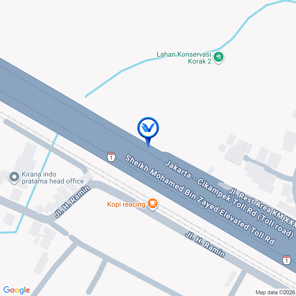 Peta Lokasi JL. Tol Jakarta -Cikampek Km. 33+00 A, Cibatu Cikarang, Bekasi
