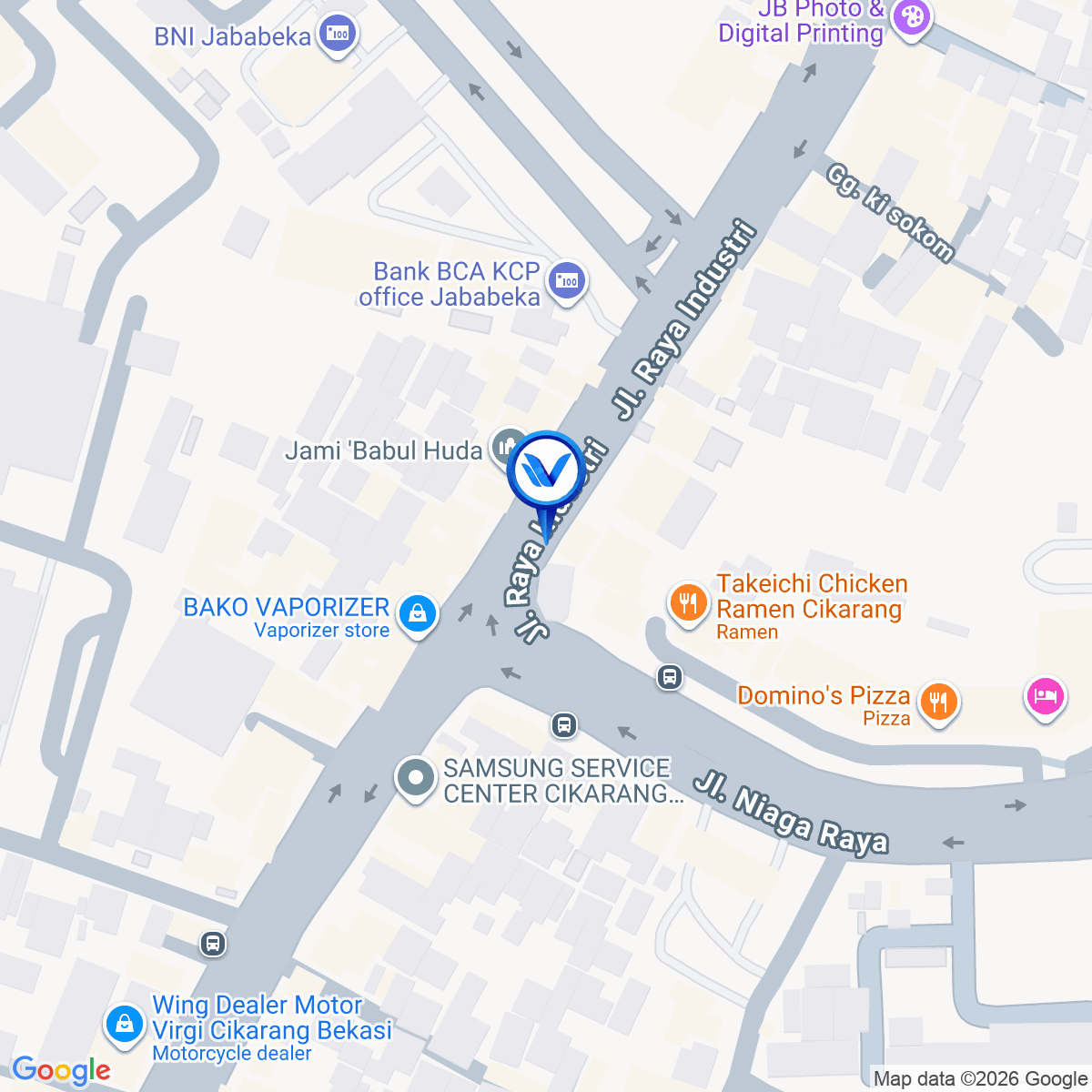 Peta Lokasi Exit Jababeka (Median), Bekasi