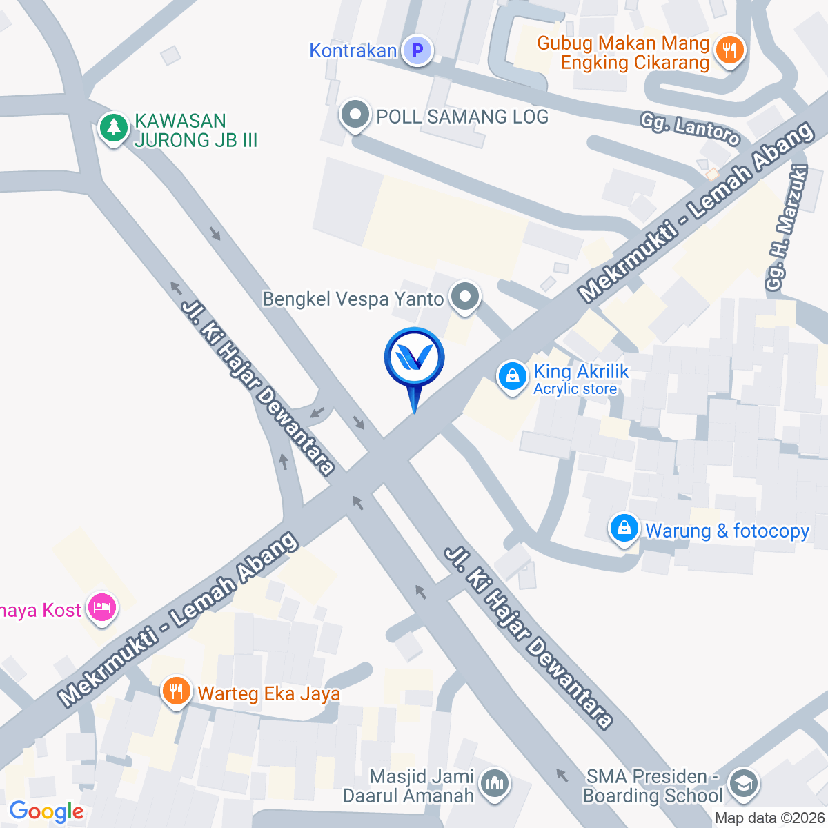 Peta Lokasi JL. Kawasan Industri Cikarang, Kab. Bekasi