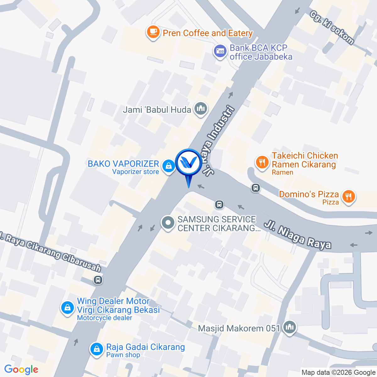 Peta Lokasi JL. Niaga Raya - Jababeka, Kab. Bekasi
