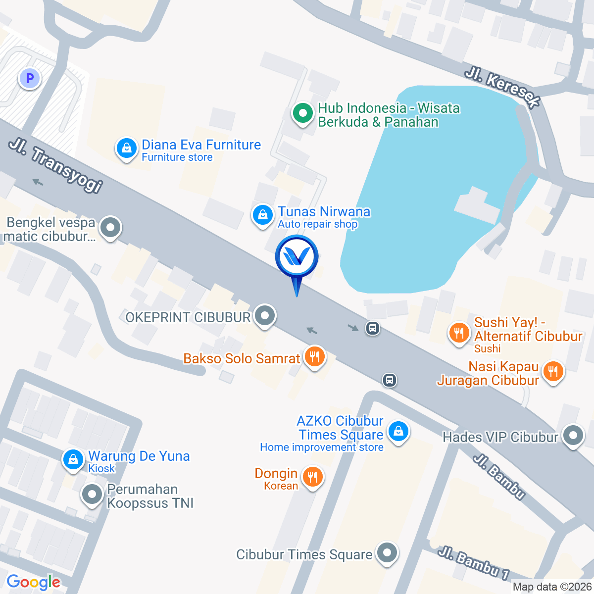 Peta Lokasi JL. Alternatif Cibubur (Depan Ruko Estetika), Bekasi