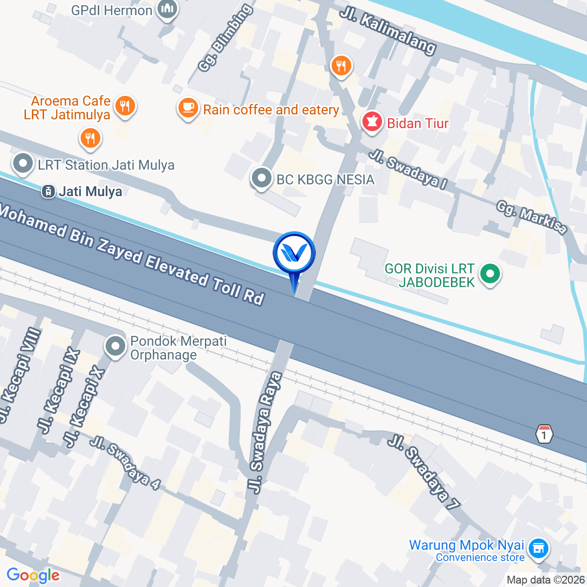 Peta Lokasi JL. Tol Jakarta Cikampek KM 17+600 A, Bekasi