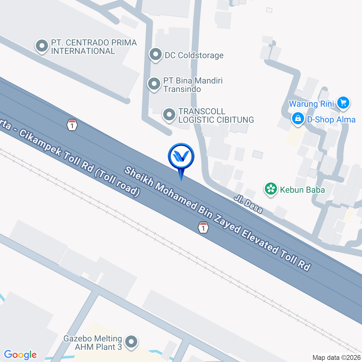 Peta Lokasi JL. Tol Jakarta Cikampek KM 27+200A, Bekasi