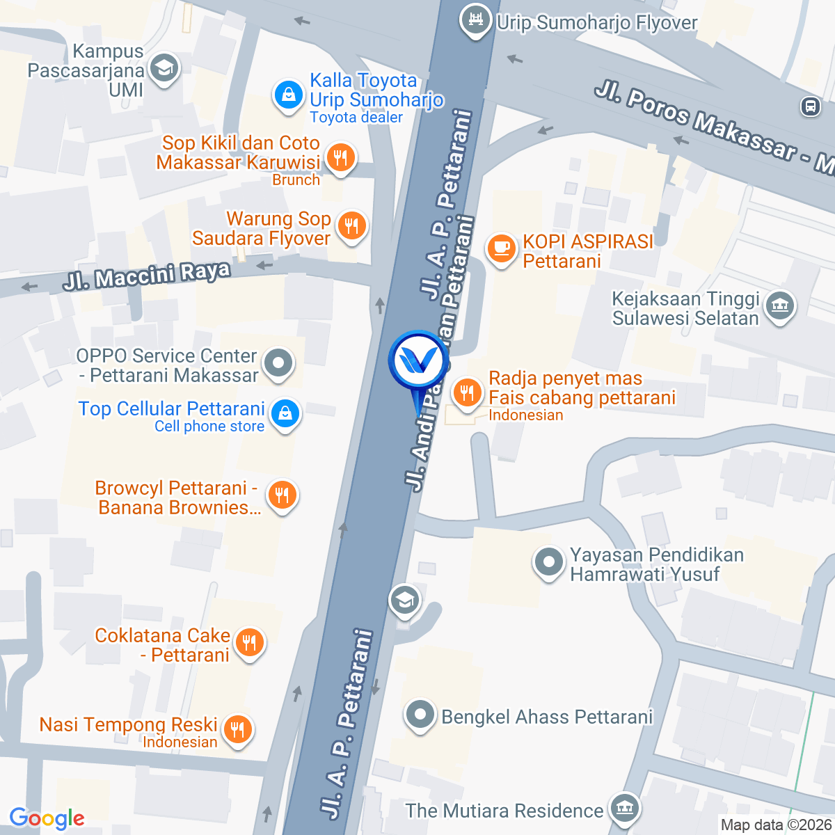 Peta Lokasi Jl. A.P PETTARANI, Makassar