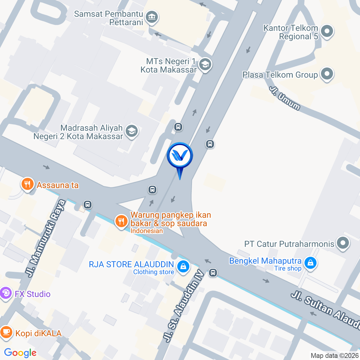 Peta Lokasi Jl. AP. Pettarani, Makassar