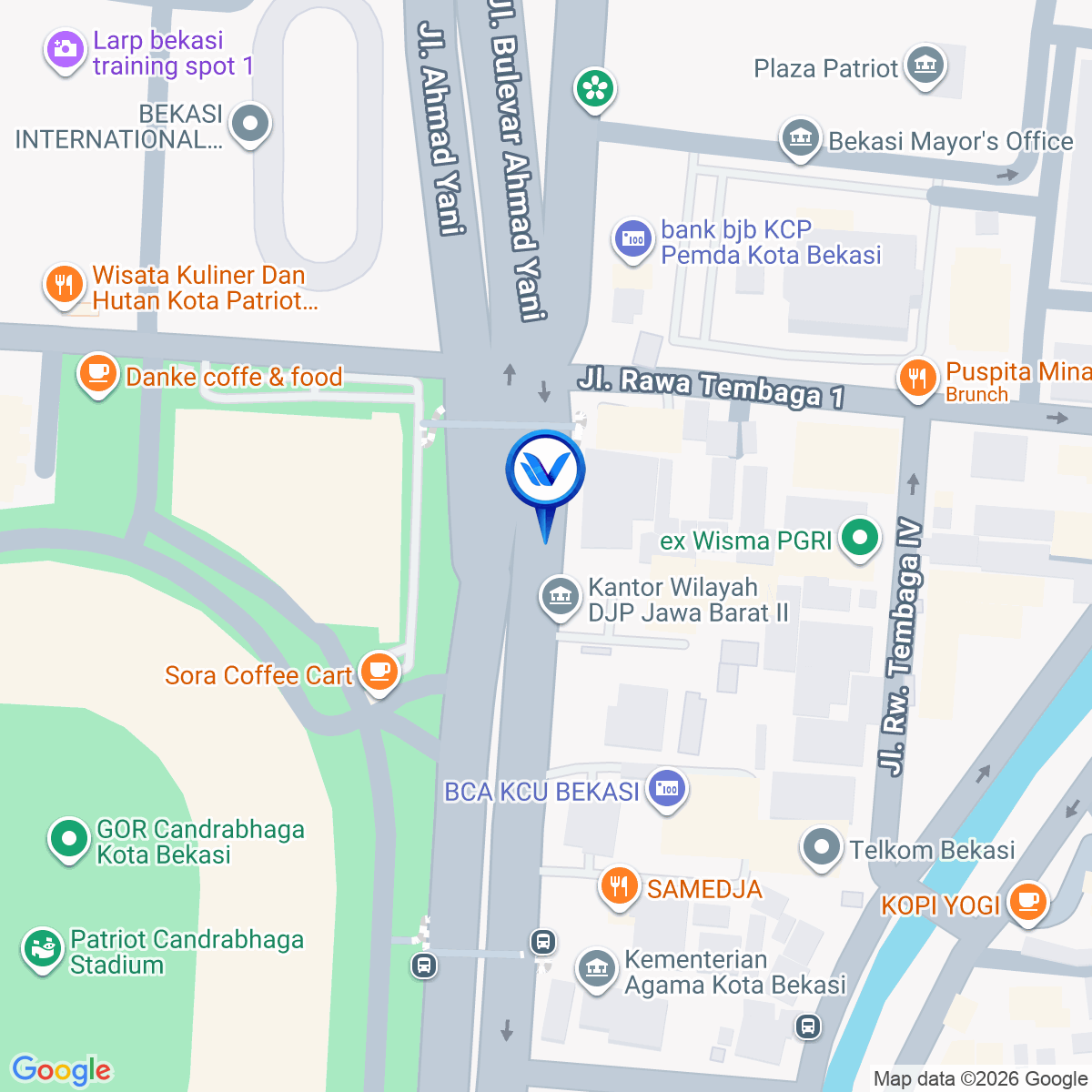 Peta Lokasi Jl. A.Yani Flyover - depan Samsat, Bekasi
