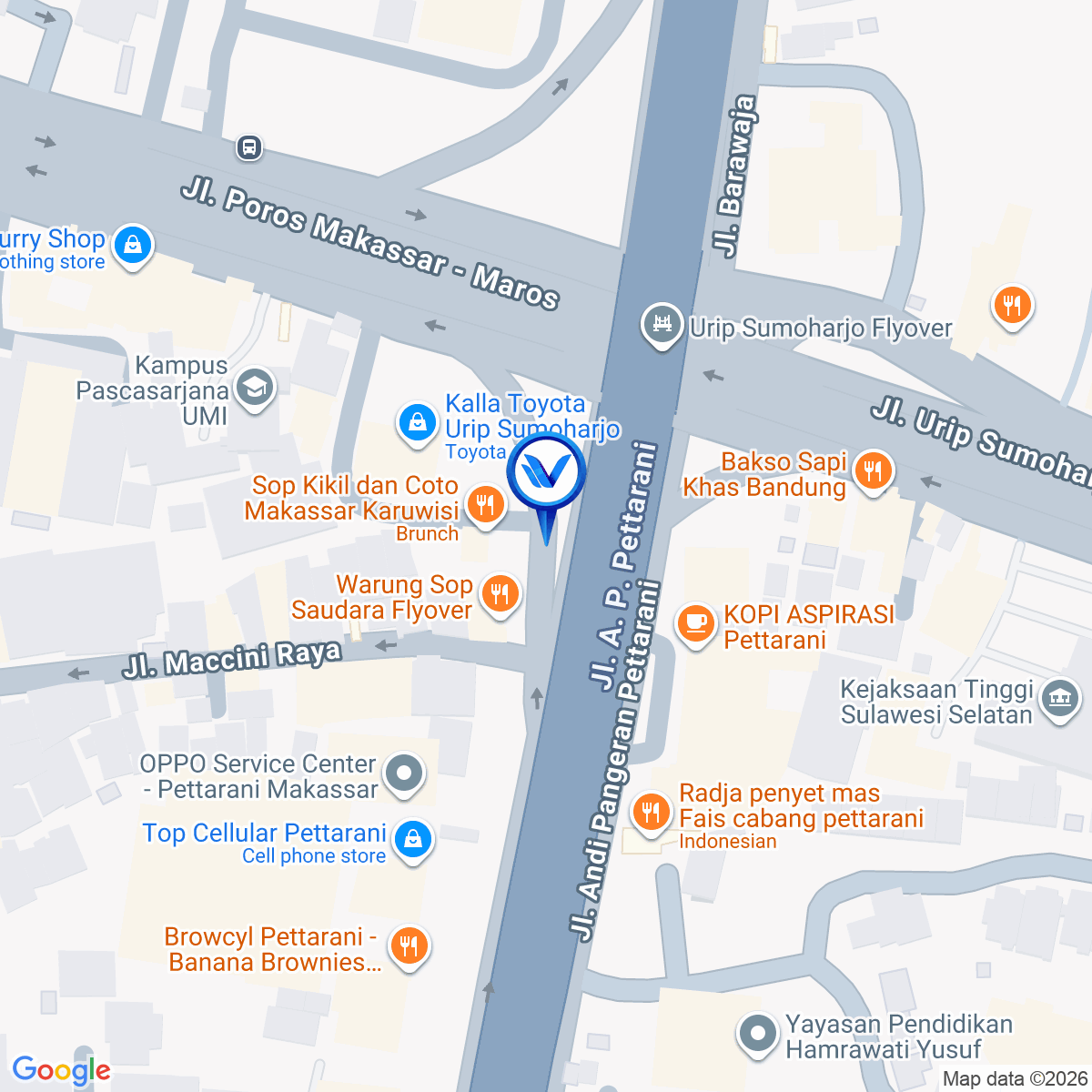 Peta Lokasi Jl. A.P Pettarani (dekat Flyover), Makassar