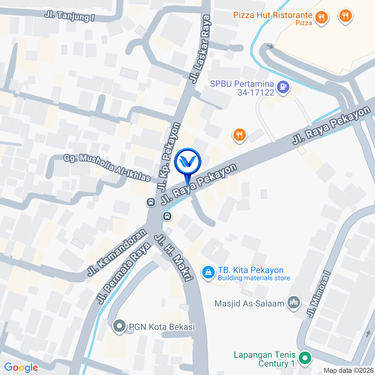 Peta Lokasi Jl. Raya Pekayon, Bekasi