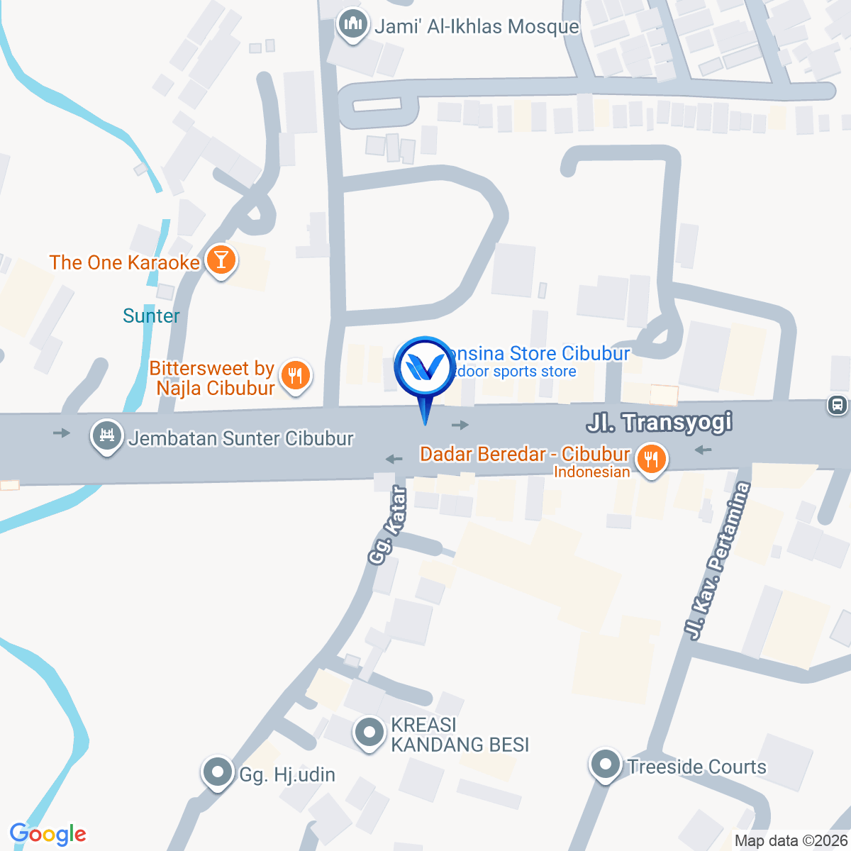 Peta Lokasi JL. Transyogi, Jatisampurna - Cibubur, Kota Bekasi