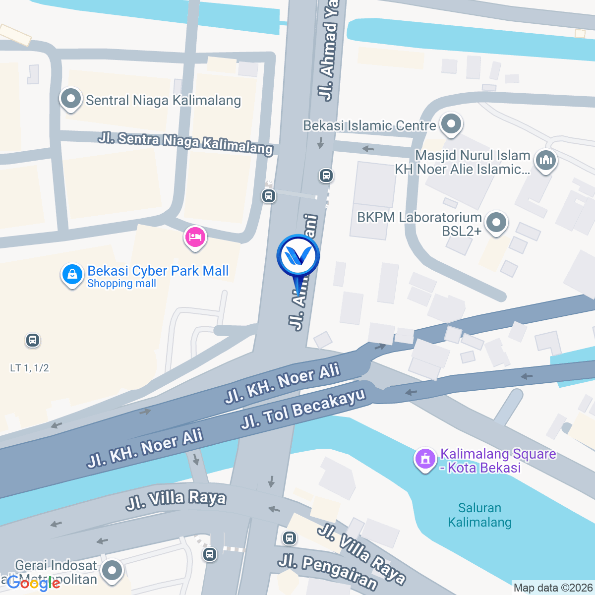 Peta Lokasi JL. JEND. AHMAD YANI, BEKASI