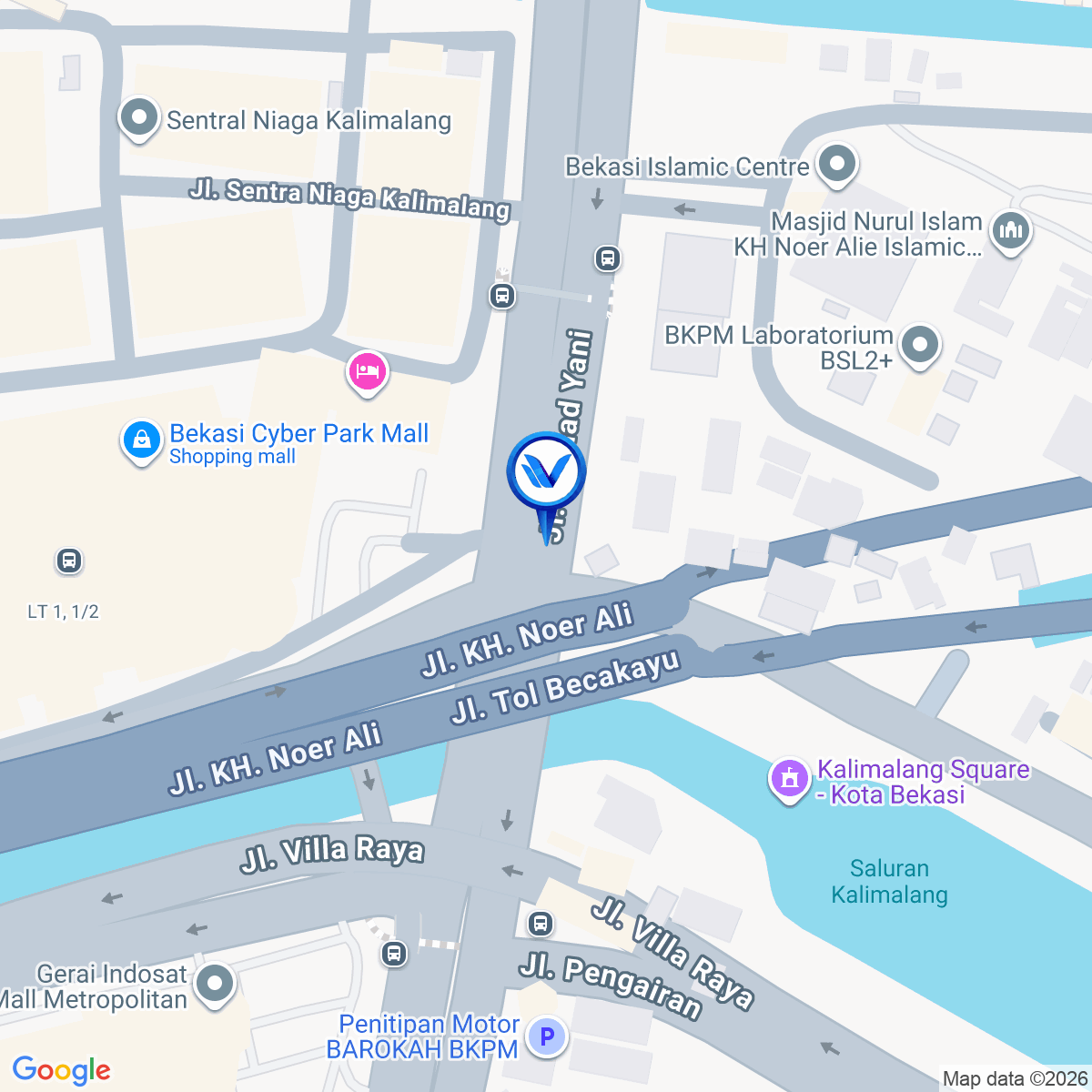 Peta Lokasi JL. JEND. AHMAD YANI, BEKASI