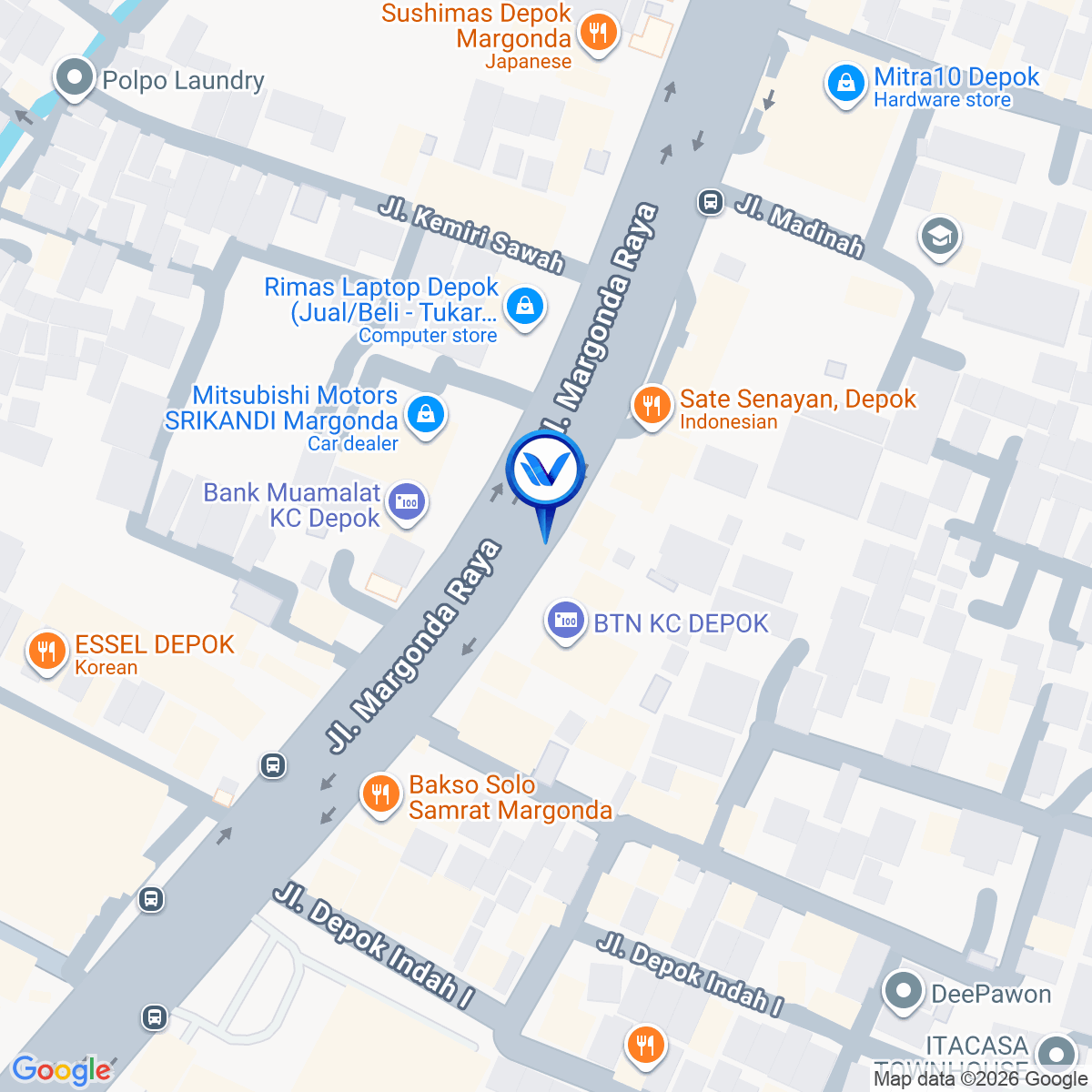 Peta Lokasi JL. Margonda Raya - Ramayana, Depok