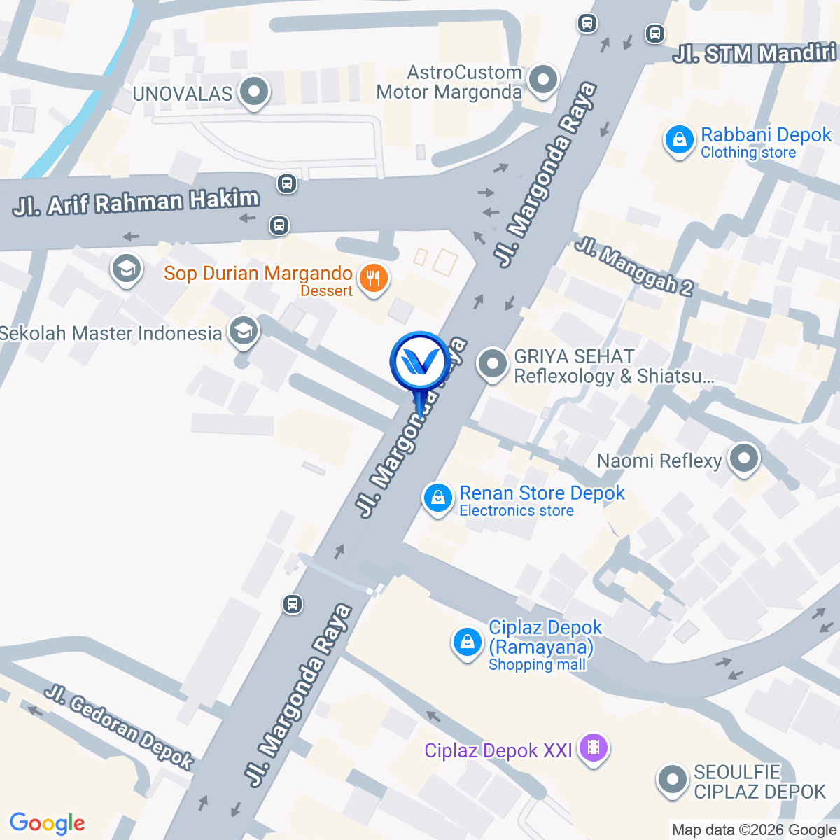 Peta Lokasi JL. Margonda Raya - Mobil88, Depok