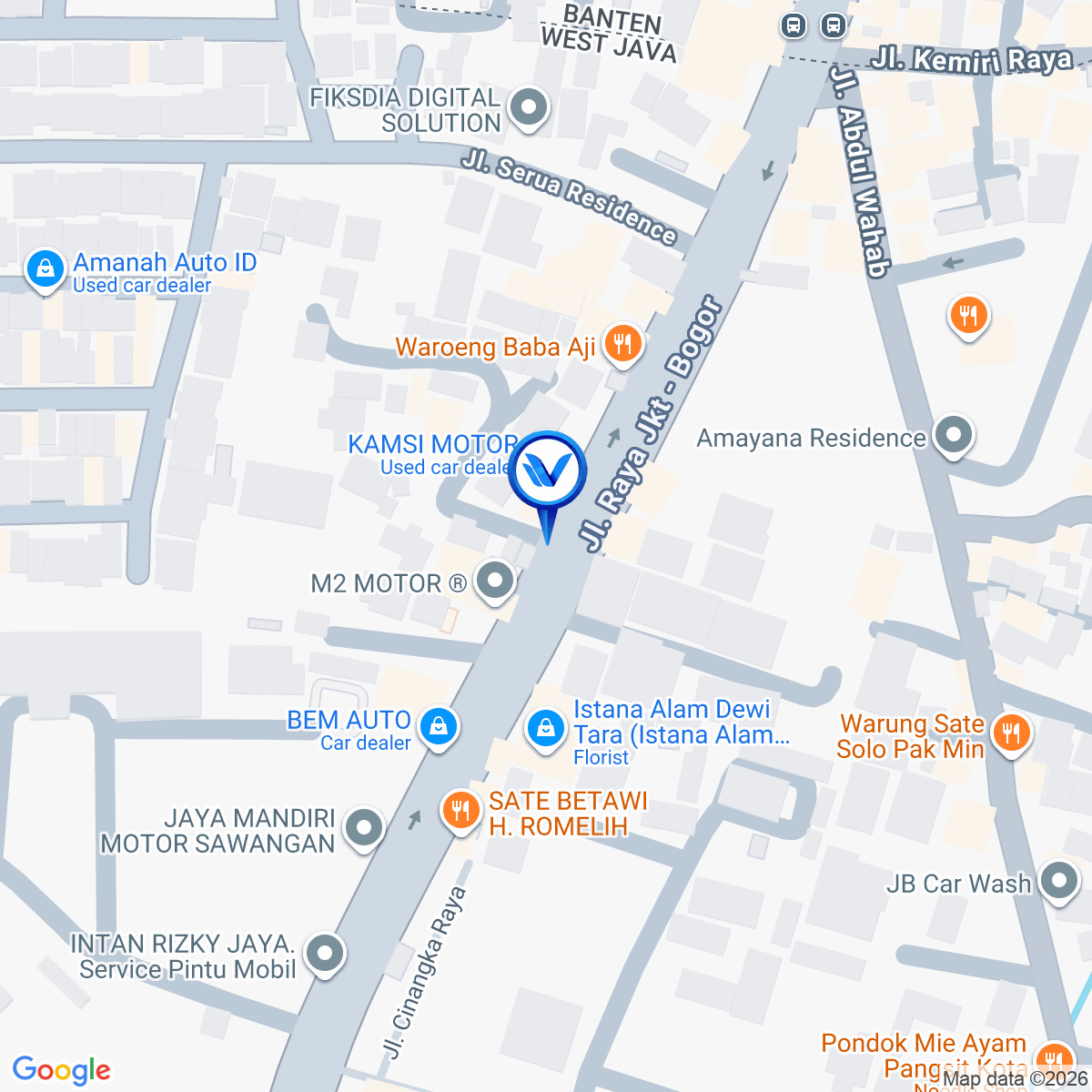 Peta Lokasi JL. Raya Moh. Toha Parung, Depok