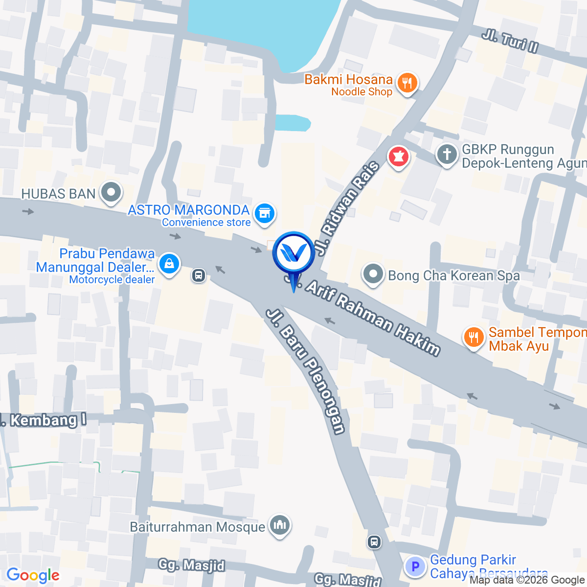 Peta Lokasi JL. Ar. Hakim Fly Over Ar. Hakim, Depok