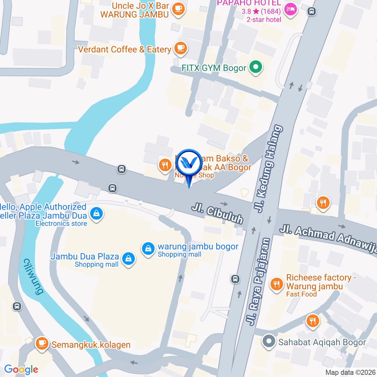 Peta Lokasi JL. KS Tubun (Sebrang Plaza Jambu Dua), Bogor