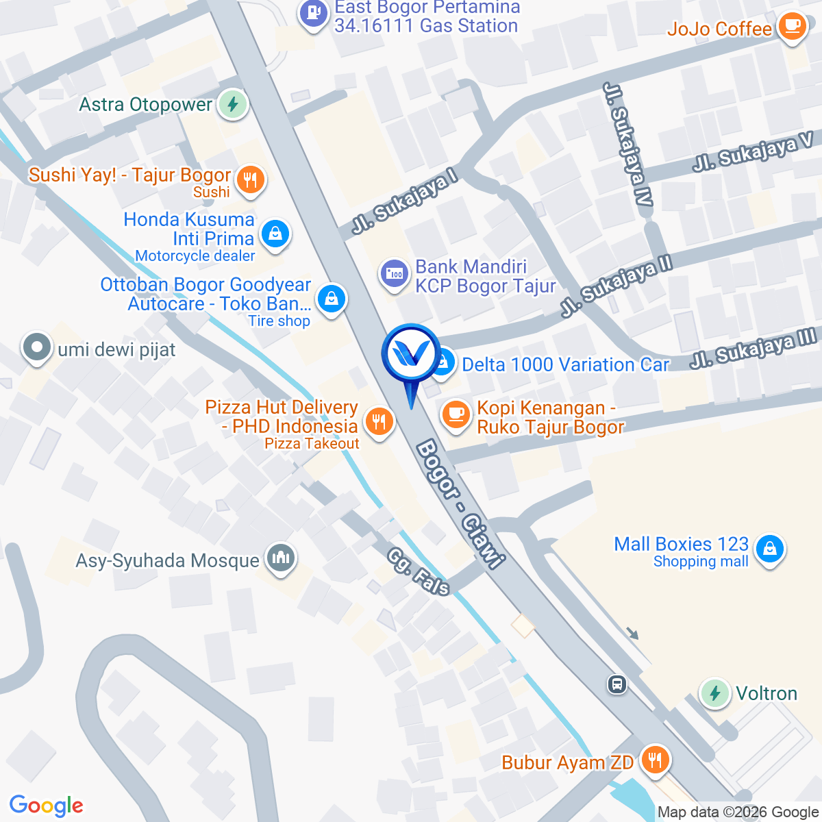 Peta Lokasi JL. Raya Tajur (Dekat SPBU Lorena), Bogor