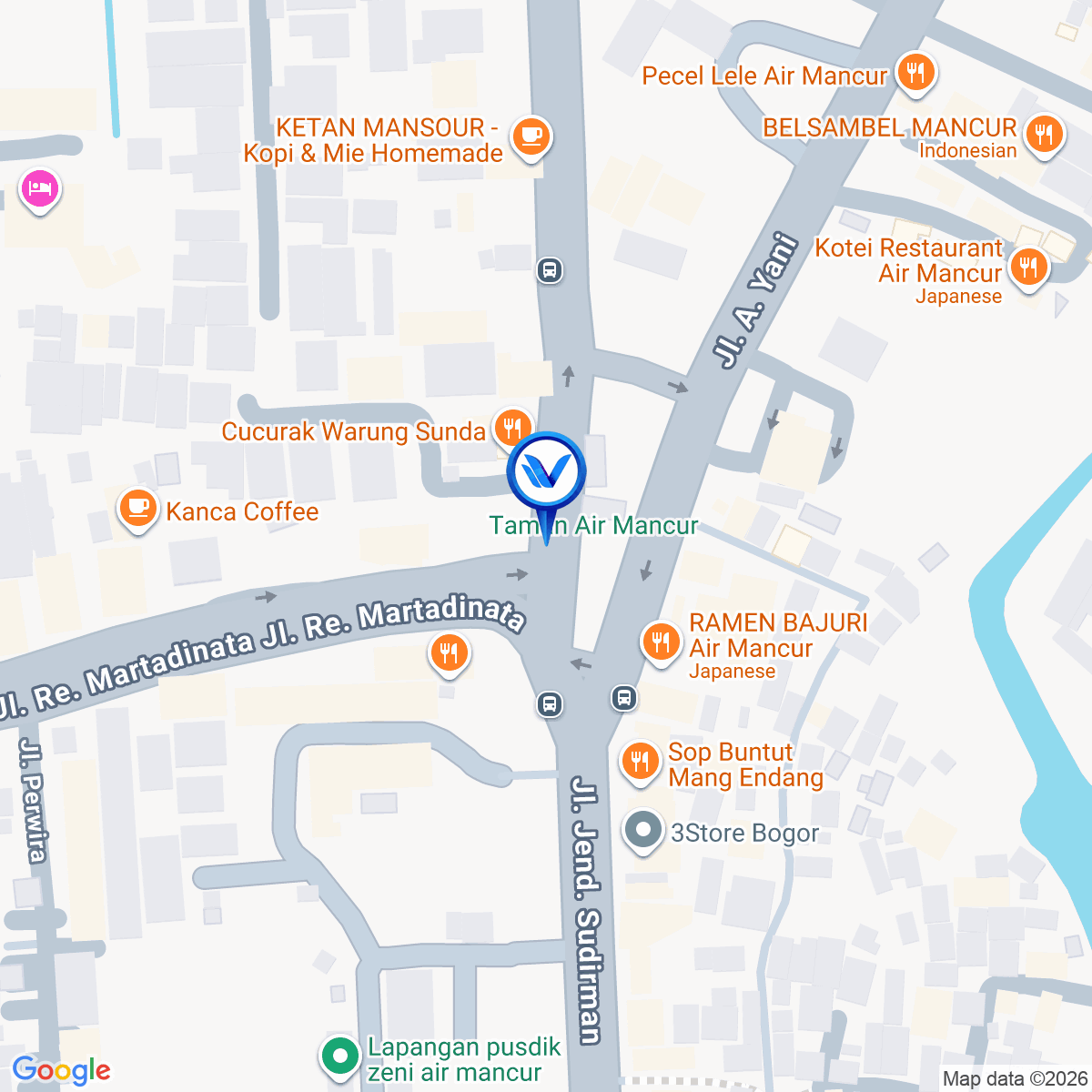 Peta Lokasi JL. Pemuda (Dekat Bunderan Air Mancur), Bogor