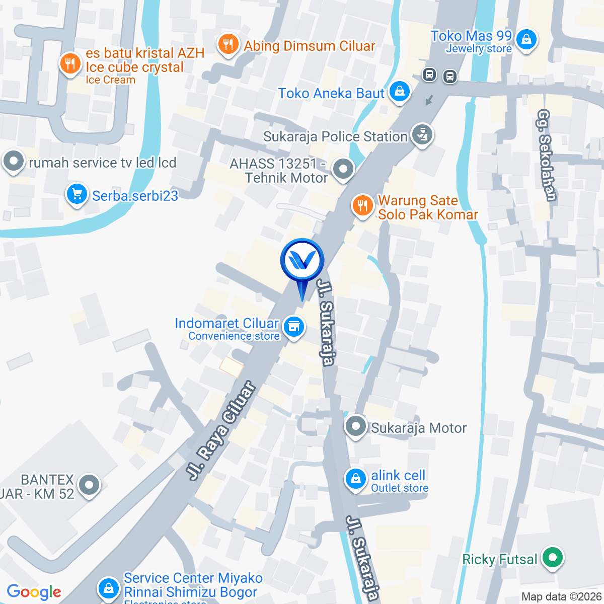 Peta Lokasi JL. Raya Bogor (Pasar Ciluar), Bogor