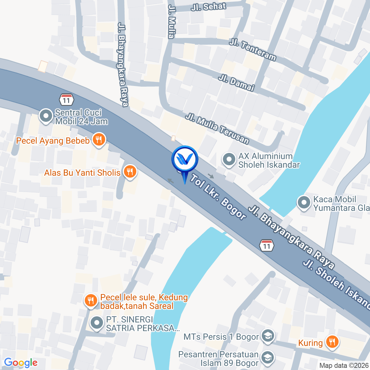 Peta Lokasi JL. Soleh Iskandar (Kedungbadak), Bogor