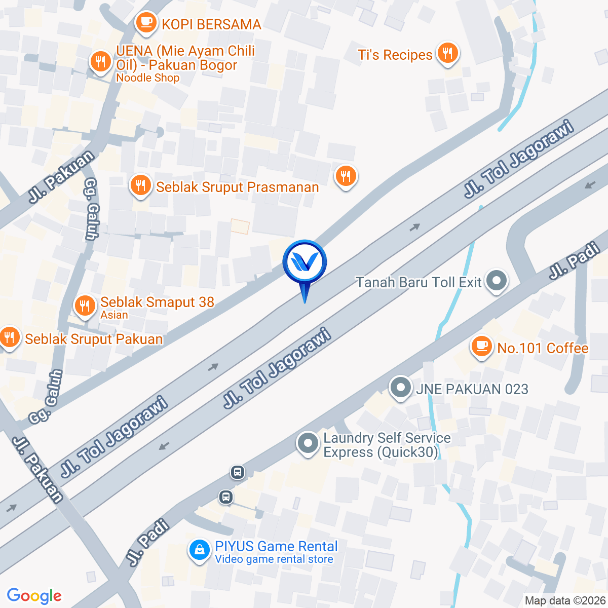 Peta Lokasi TOL Jagorawi KM 41, Bogor