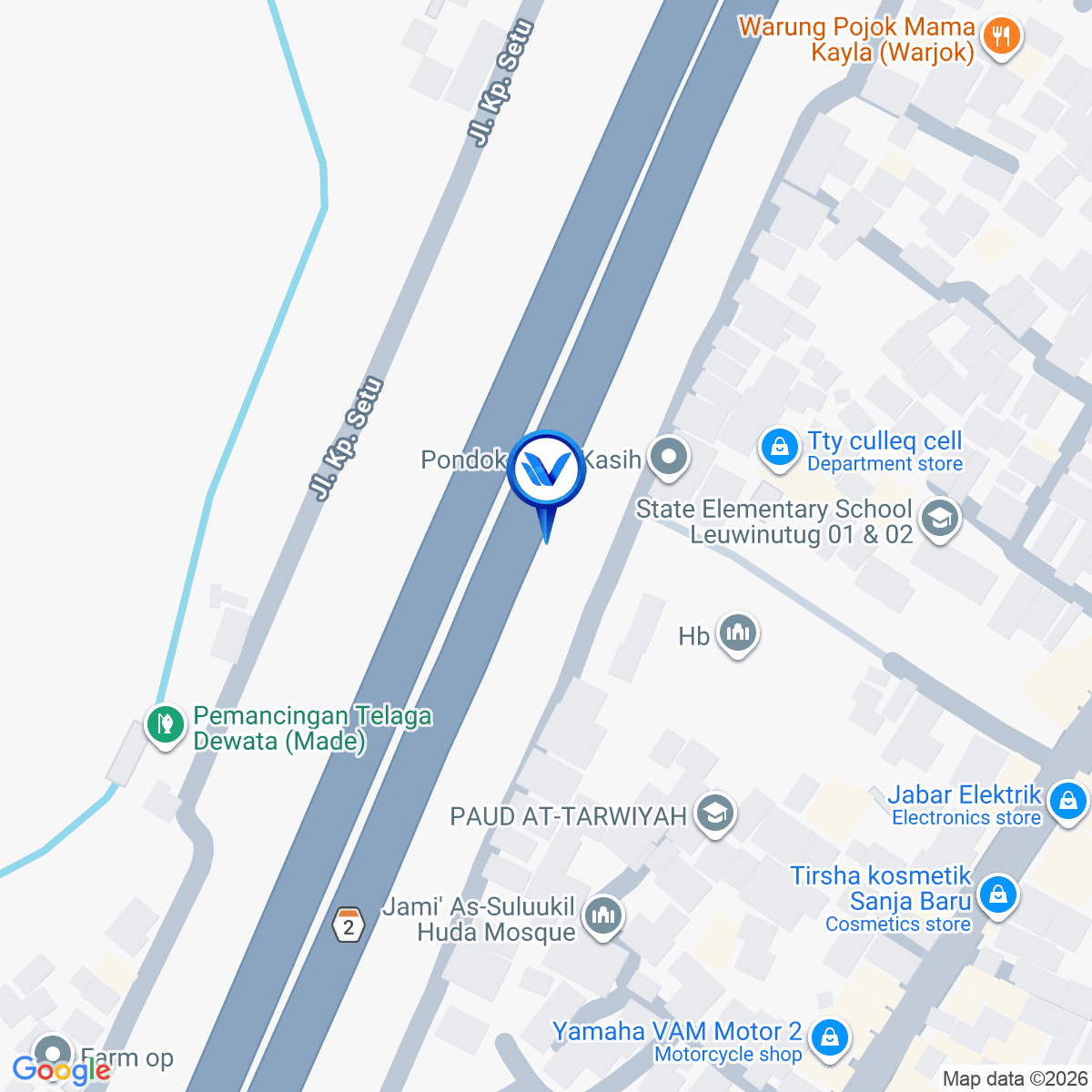 Peta Lokasi TOL Jagorawi KM 30+050A, Bogor