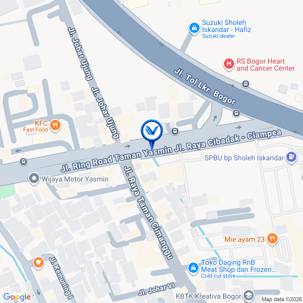 Peta Lokasi JL. Kh. Abdullah Bin Nuh (Dekat Transmart Yasmin), Bogor
