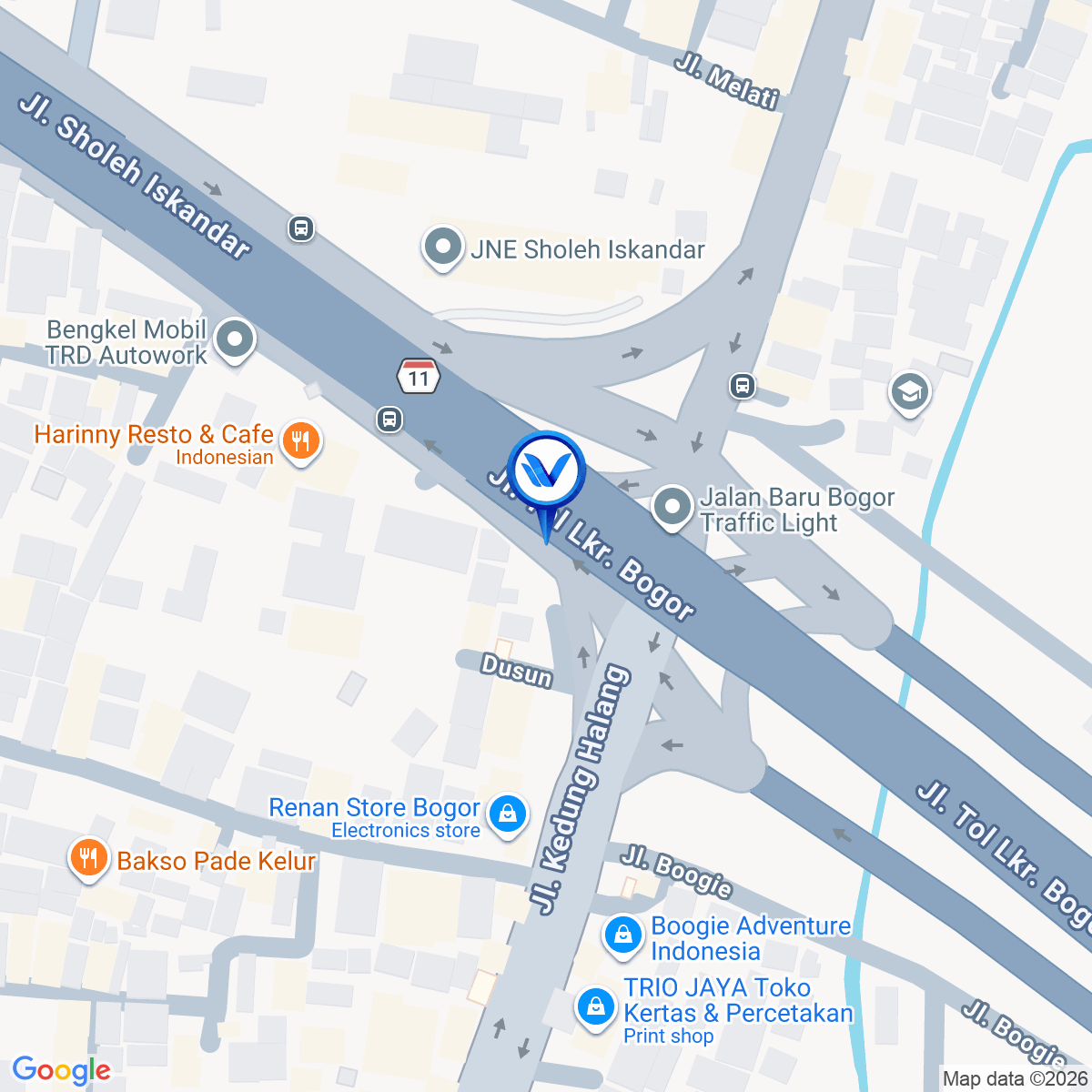 Peta Lokasi JL. KH. Soleh Iskandar (Perempatan BORR), Bogor