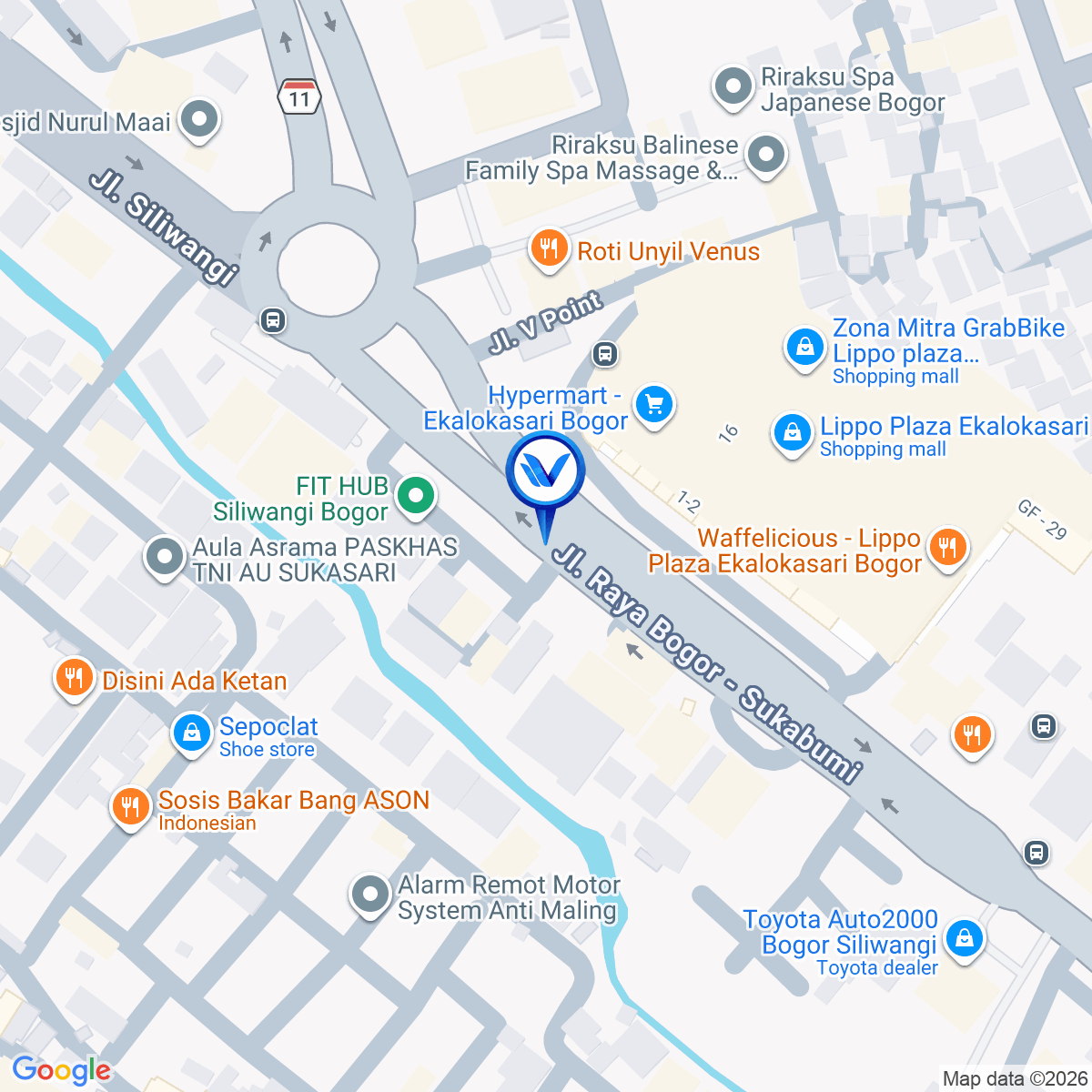 Peta Lokasi JL. Siliwangi (Depan Ekalokasari Plaza), Bogor