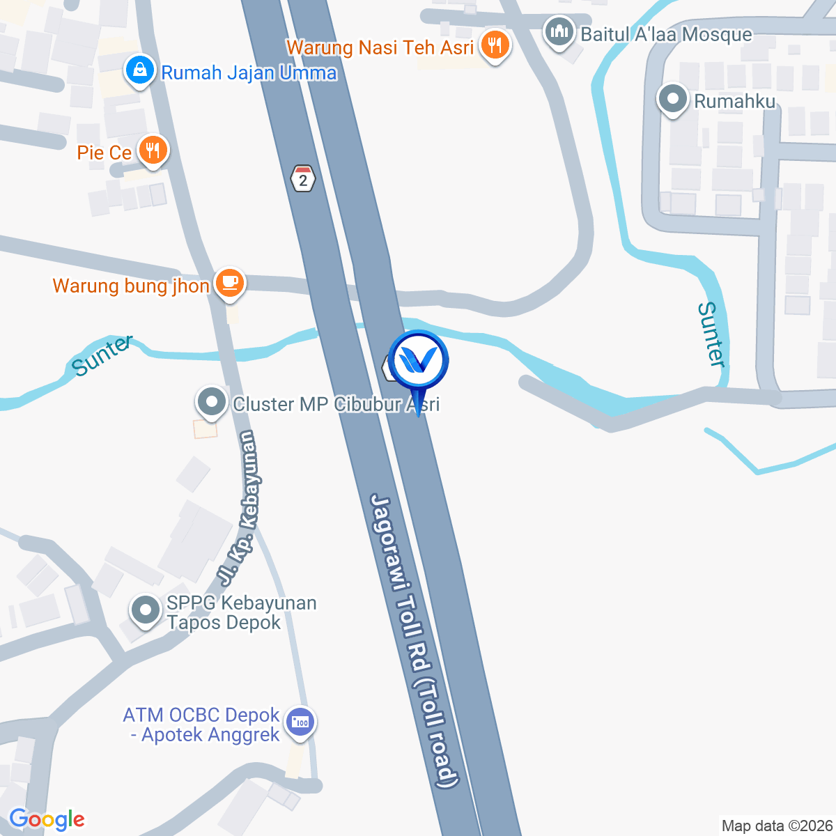 Peta Lokasi JL. Tol Jagorawi KM 17+000 A, Bogor
