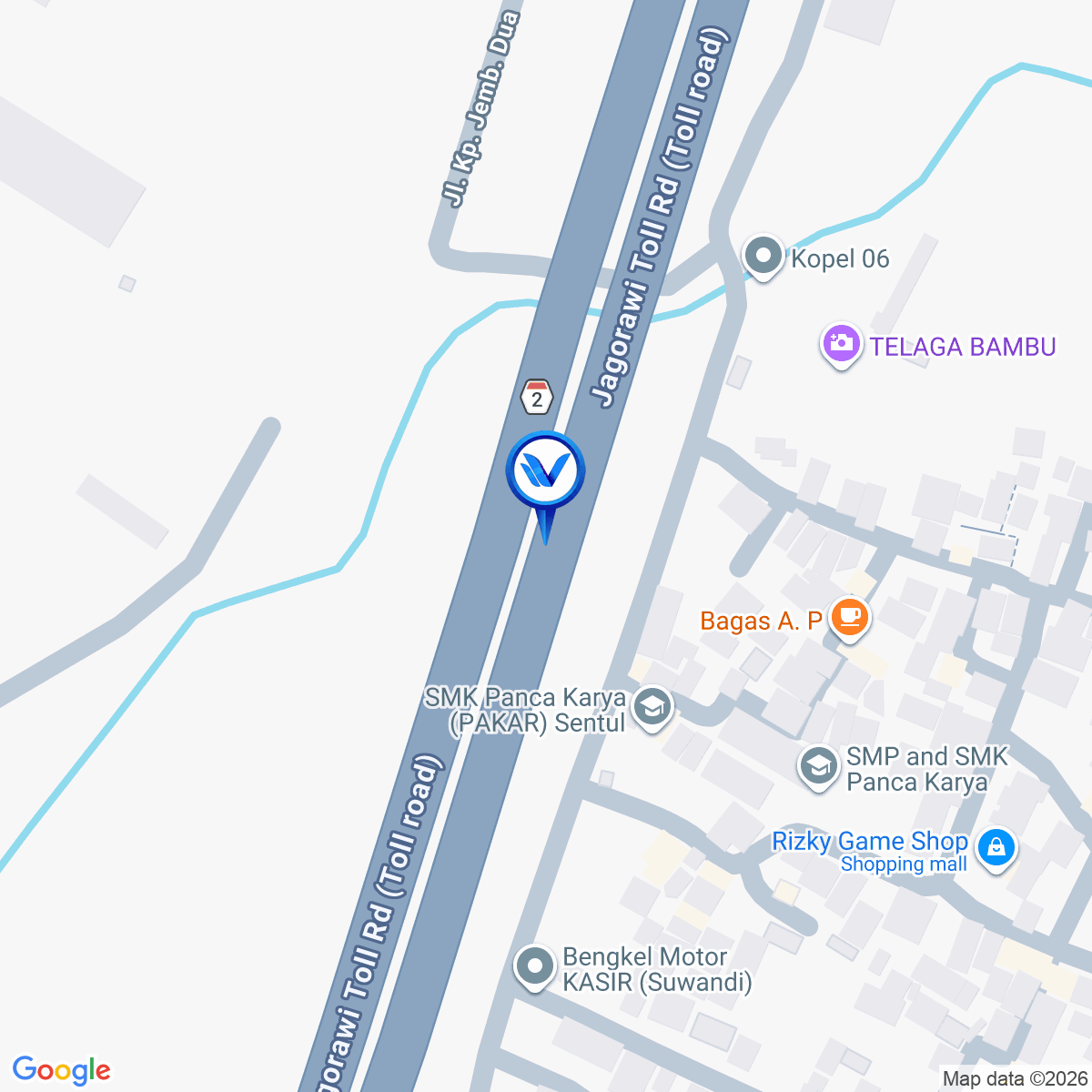 Peta Lokasi JL. Tol Jagorawi KM 28 + 850, Bogor