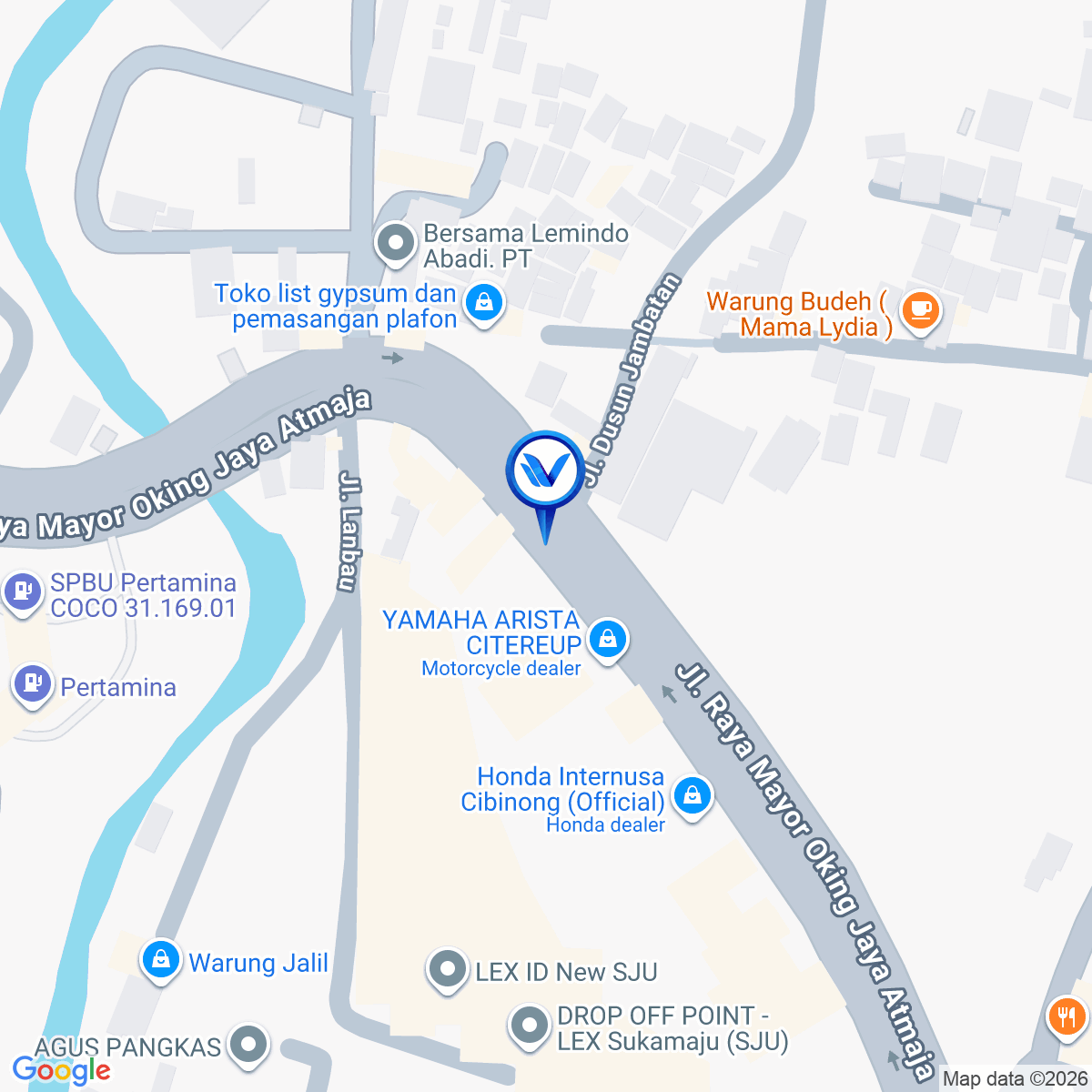 Peta Lokasi JL. Raya Mayor Oking Atmaja - Cibinong, Bogor