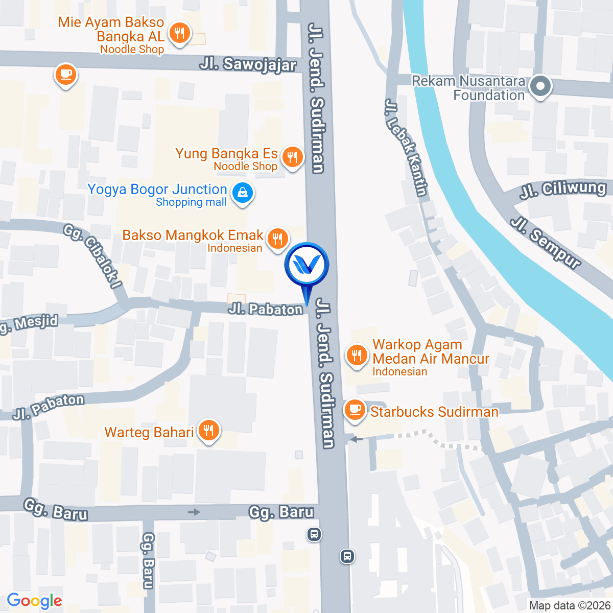 Peta Lokasi JL. Jend. Sudirman (Dekat Bogor Junction), Bogor