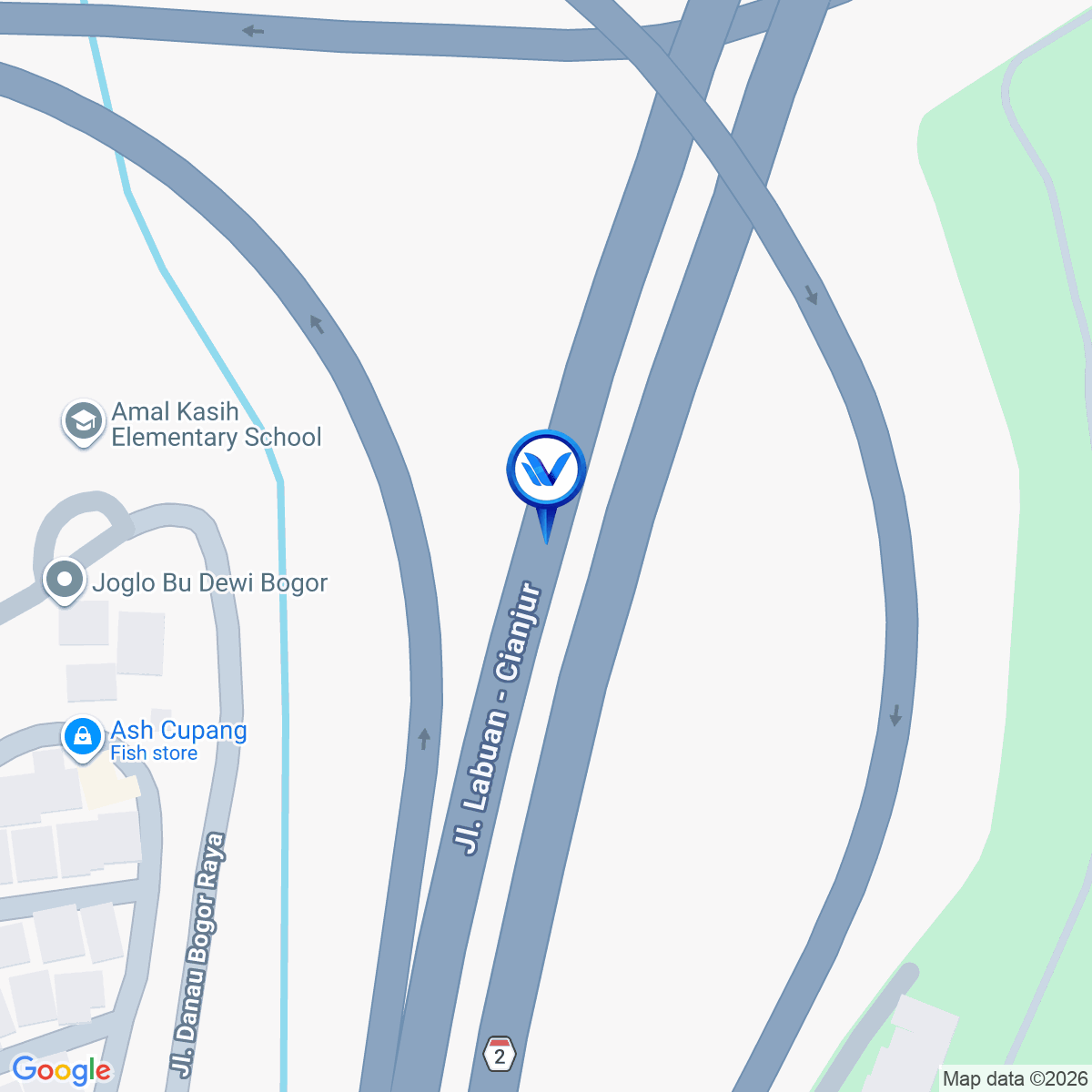 Peta Lokasi TOL Jagorawi Km 40 + 900 B, Bogor