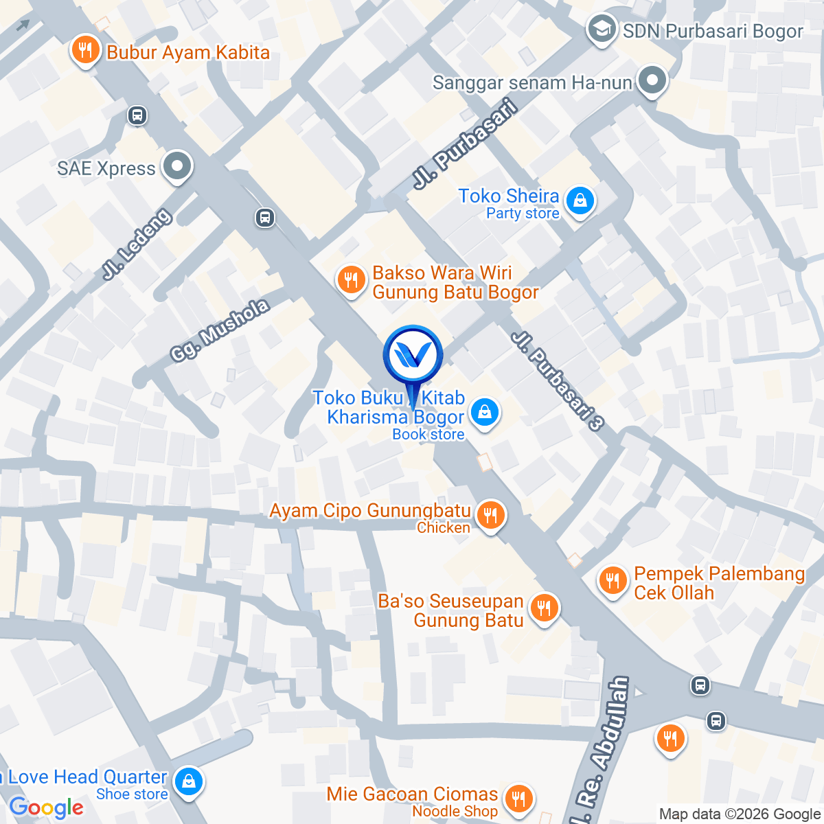 Peta Lokasi JL. Raya Gunung Batu (Dekat Pasar Gunung Batu), Bogor