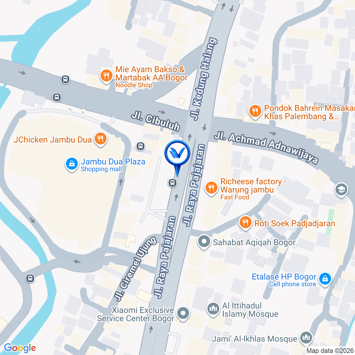 Peta Lokasi JL. Pajajaran (Warung Jambu), Bogor